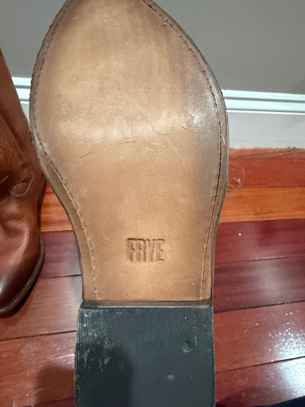 Frye Brown Leather Cowboy Boots - Picture 2 of 2